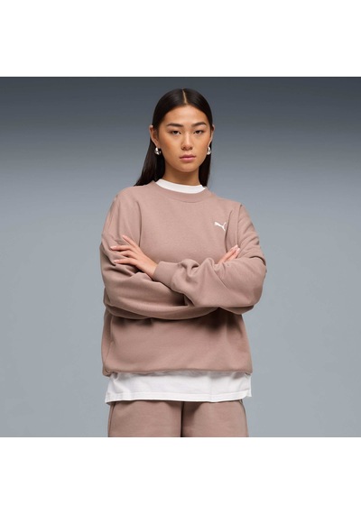 Puma Wardrobe Essentıals Kadın Geniş Kesim Sweatshırt 636035 98 Bej