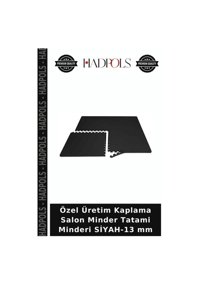 Özel Üretim Kaplama Salon Minder Tatami Minderi Siyah-13 Mm