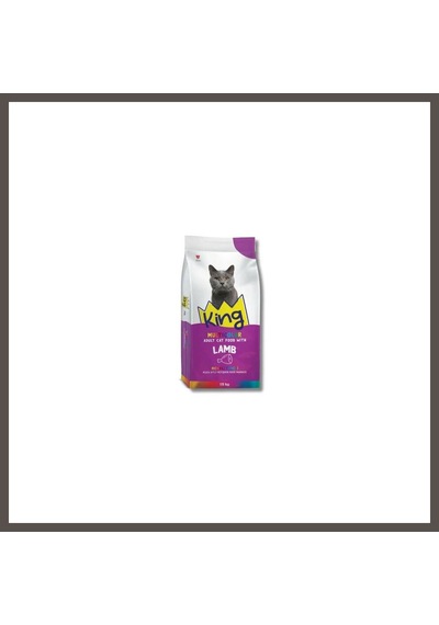 King Multicolor Renkli Taneli Kuzu Etli Yetişkin Kedi Maması 15 Kg Nxrlvng