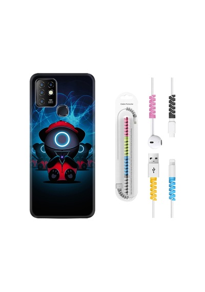 Infinix Hot 8 Kılıf Kablo Koruyuculu Game Child 1822