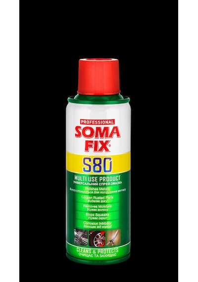 Somafix S80 Çok Amaçlı Sprey Paslanmış Parçaları Yağlar Gevşetir Ve Parlatır 200 Ml 1 Adet