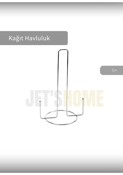 Jet's Home Kağıt Havluluk Paslanmaz Peçetelik Çelik Banyo Havluluk Düzenleyici Gri Gri