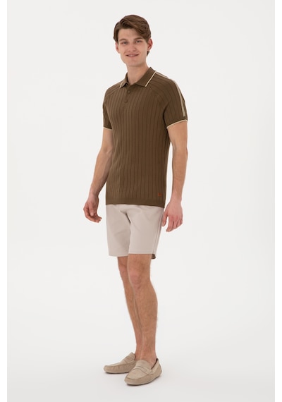 U.S. Polo Assn. Erkek Slim Fit Bisiklet Yaka Haki Tişört 50306481-VR027