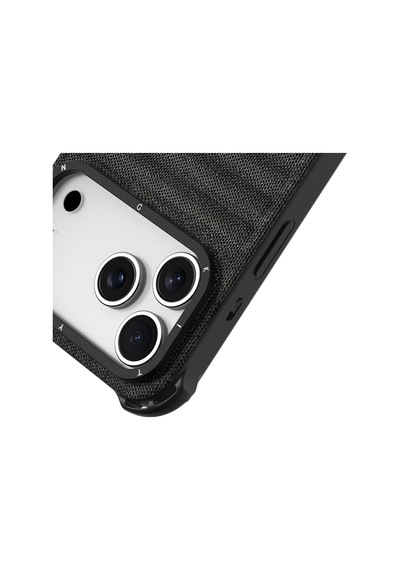 Apple Uyumlu iPhone 17 Pro Max Kılıf M-safe Şarj Özellikli Youngkit Canvas Serisi Kapak Siyah Siyah