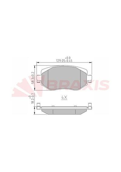 Braxis Aa0668 Ön Fren Balatası Renault Megane Iv 1.2 Tce 1.3 Tce 1.5 Dcı 1.6 16v 2016- 410603407r