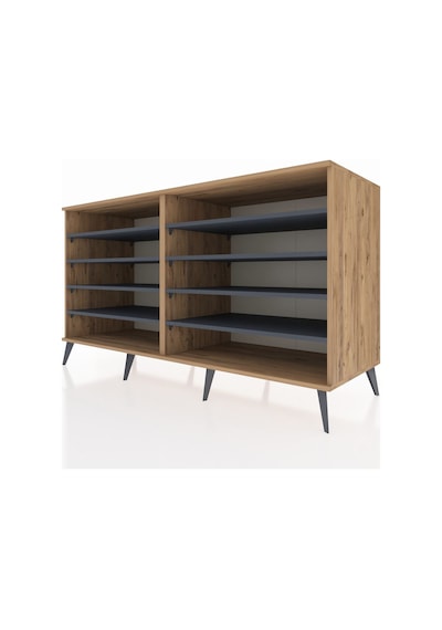 Kronos Konsol 8 Raflı 176x59x99 Çam-çam/antrasit Çam-çam/antrasit