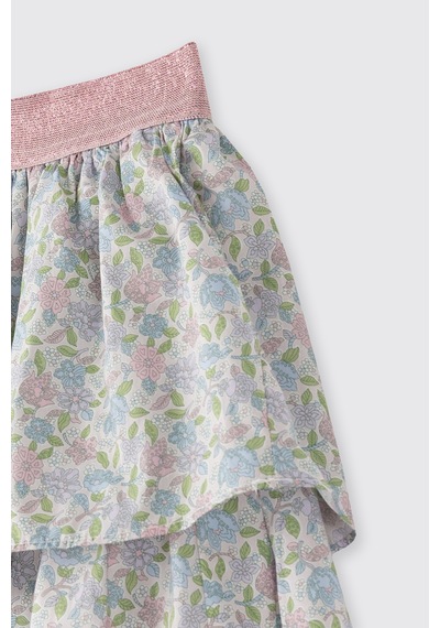Panço Liberty Kumaş Kız Çocuk Etek Pembe