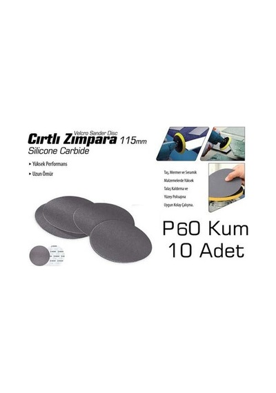 Sgs Cırtlı Zımpara P60 Kum 115 Mm 10 Lu Paket 375551