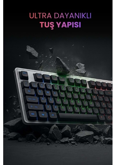 Concord C-67 Kablolu Gaming Rgb Işıklı Standart Türkçe Q Klavye & Mouse Set Optik