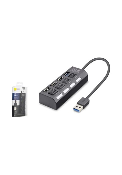 İetop U3202 Usb 3.0 Anahtarlı Hub 4 Port 5 Gbps Siyah