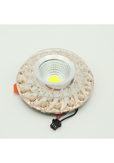 Bronze Kristal Cam Altı Üstü Spot Cob Led Armatür Beyaz Gün Iş... Bronz Cam