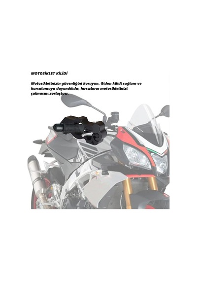 Dailytech Motosiklet Scooter Fren Kilidi Alüminyum Anahtarlı Güvenlik Kilidi Gidon