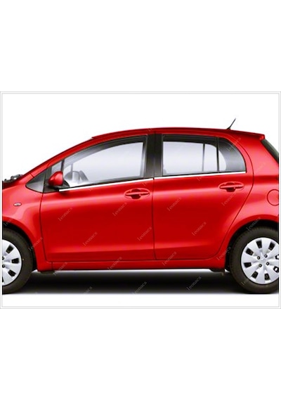Toyota Uyumlu Yaris Krom Cam Çıtası 4 Prç. 2005-2011 Paslanmaz Çelik
