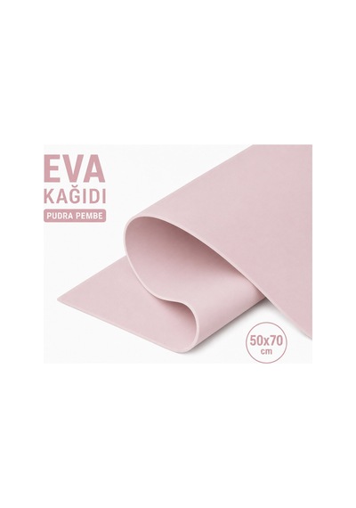Eva Kağıt, Çiçek Yapım Eva, Dekoratif Süsleme Ve Elişi Kağıdı, 1.5 Mm - 50x70 Cm - Pudra Pembe