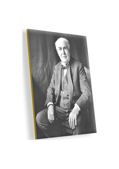 Cakasepetim Mucit Thomas Alva Edison Ahşap Mdf Tablo