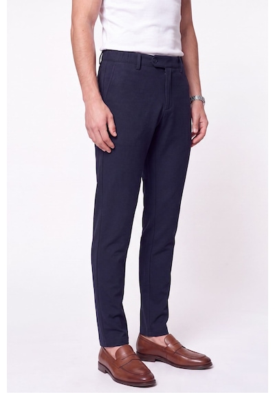 Comfort Fit Gofre Kumaş Esnek Pamuk Lacivert Jogger Pantolon P 1224