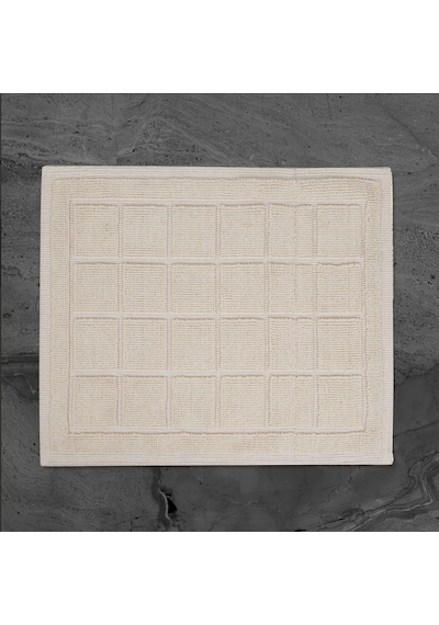 Soft Kare 2'li Banyo Paspası - Ekru - 60x100 Cm + 50x60 Cm Çok Renkli