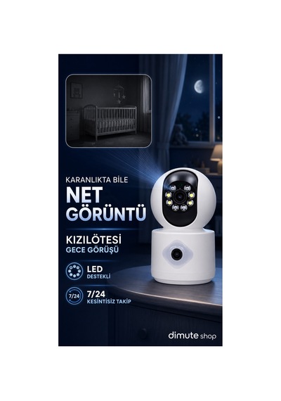 Int-cmr41 2mp Çift Lens Bebek Kamerası 2 Yönlü Ses, Mobil Uygulama Destekli Güvenlik Kamerası - 825457699