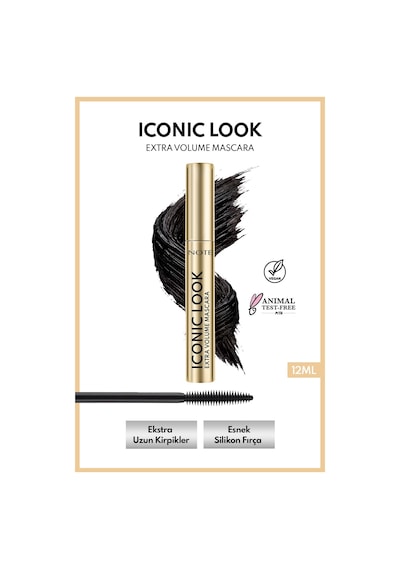 Note Iconic Look Mascara Yoğun Hacim Etkili Maskara - Siyah