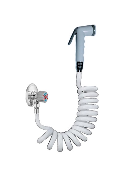 Plasyay Spiral Şattaf Başlıklı Taharet Matik 3/8 Somunlu 3.5 Metr