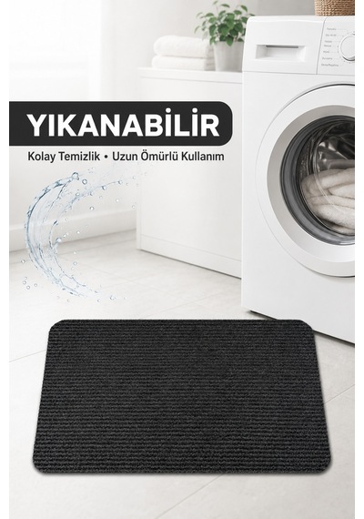 Kapı Önü Paspası Çizgili Kir Tutucu Yıkanabilir Kaymaz Taban Balkon Önü Dış Kapı Antre Giriş Koridor Mutfak İç Dış Mekan Halı Paspas Siyah Kapı Önü Paspası Çizgili Kir Tutucu Yıkanabilir Kaymaz Taban Balkon Önü Dış Kapı Antre Giriş Koridor Mutfak İç Dış Mekan Halı Paspas Siyah