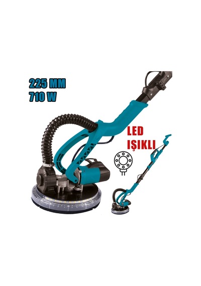 Duvar Zımparalama 710w 225mm Toz Torbalı Led Işıklı - Catpower3014