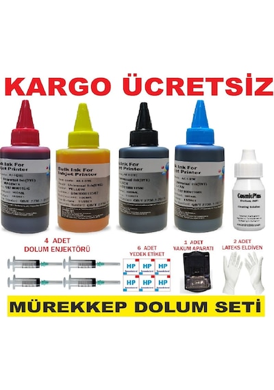 HP Deskjet 2320 2710 2720 2721 2723 305 Uyumlu Kartuş Dolum Seti