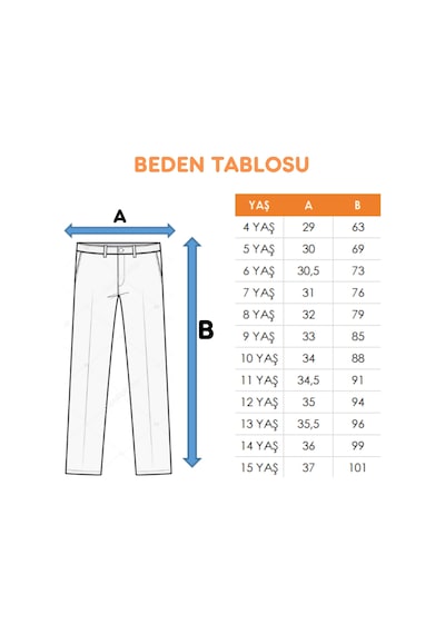Giyicem Kız Çocuk Dizi Pileli İspanyol Kot Pantolon 2200 Mavi