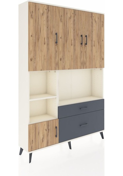 Arges Dolap 7 Raflı 2 Çekmeceli 5 Kapaklı 132x30x195 Aytaşı-çam/antrasit Atlas Çam/antrasıt Arges Dolap 7 Raflı 2 Çekmeceli 5 Kapaklı 132x30x195 Aytaşı-çam/antrasit Atlas Çam/antrasıt