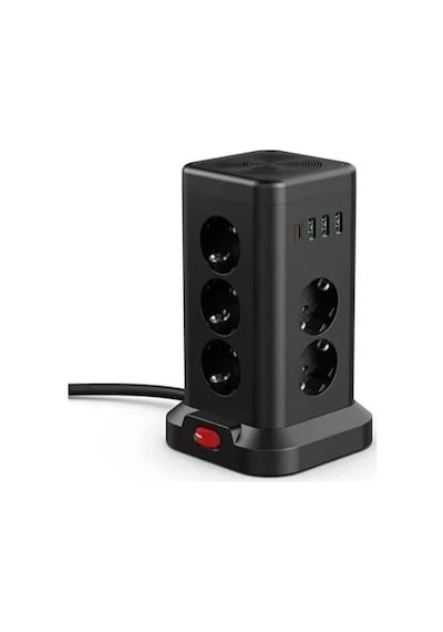 11'li Akım Korumalı Usb Priz Kulesi, 3680w Güç İle Hızlı Şarj 0