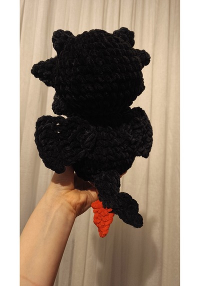 El Yapımı Tek Parça Tığ İşi Peluş: Dişsiz Model 1 Amigurumi 02 - Çok Renkli