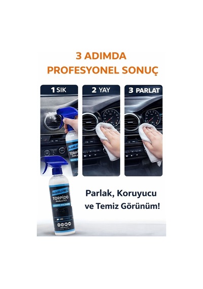 Antistatik Torpido Parlatıcı Ve Yenileyici - Toz Tutmaz Torpido Parlatıcı 400ml - Araç İçi Bakım