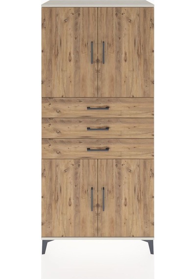 Hyperion Dolap 3 Raflı 3 Çekmeceli 4 Kapaklı 88x44x195 Aytaşı... Aytaşı