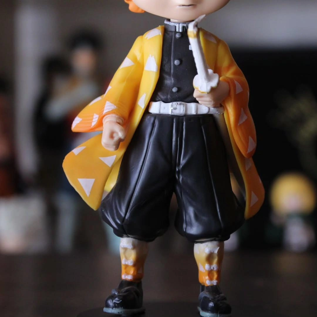 Demon Slayer Kimetsu No Yaiba Zenitsu Agatsuma Anime Karakter Figür Oyuncak Koleksiyonluk Biblo 15cm Demon Slayer