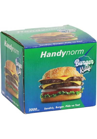 2000 Adet Burger Kılıfı Hamburger, Tost Ve Sandviç Kağıdı Fast Food Paket Servis Ambalajı