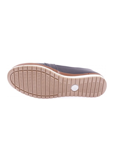 Dgn 805-1-22y Kadın Lazer Baskili Yan V Toka Comfort Ayakkabi Lacivert