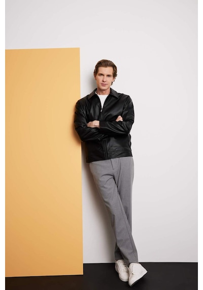 Defacto Tailored Fit Düz Paça Pantolon B8577ax26spgr377 Gri-gr377