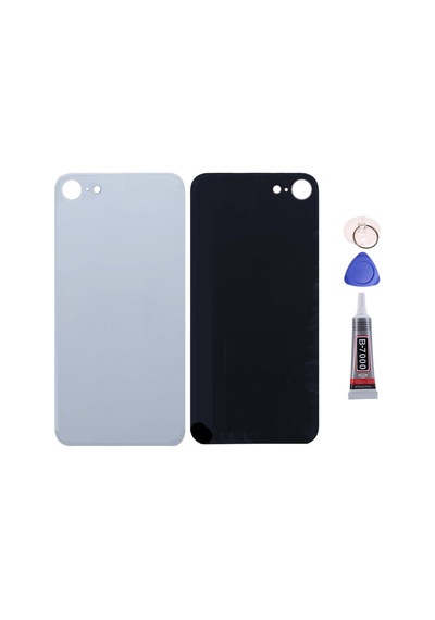 Apple Uyumlu iPhone Se 2020 Beyaz Arka Kapak Batarya Kapağı Pil Kapağı Yapışkan Ve Sökme Aparatıyla Beraber Full Set Beyaz