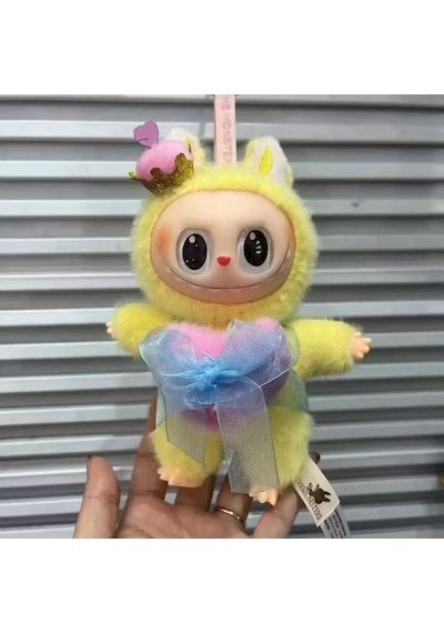 4.nesil Labubu Peluş Oyuncak Açık Sarı