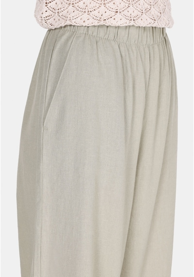Colin's Colins Regular Fit Yüksel Bel Geniş Paça Kadın Yeşil Pantolon Cl1074805 Q1.v2 Sag Sage Yeşil