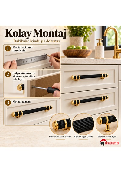 Haskan Kemer Kulp Altın/siyah 160 Mm Altın - Siyah