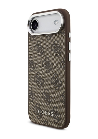 Apple Uyumlu iPhone 17 Air Kılıf Guess Lisanslı M-safe Özellikli 4g Klasik Yazı Logolu Kapak Kahverengi Kahverengi
