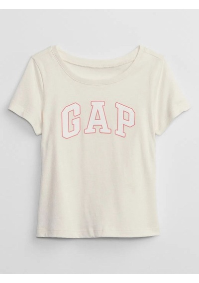 Gap V-hs Ss Logo T Kız Çocuk K.kol Tshırt Ekru