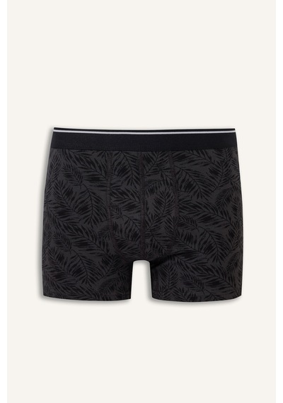 Defacto Regular Fit Yaprak Desenli Beli Lastikli 3lü Boxer I1786ax26aubk81 Siyah-bk81