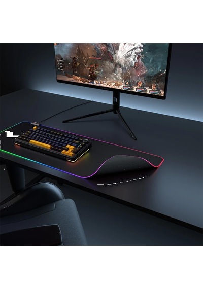 Mp22 Rgb Led'li Gaming Mouse Pad Xl Mouse Pad Tam Boy, 300x800x3 Mm, Siyah