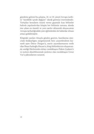 Modern Avrupa Tarihini Yeniden Düşünmek: Aydınlanma Dan 19. Yüzyıl Sonuna