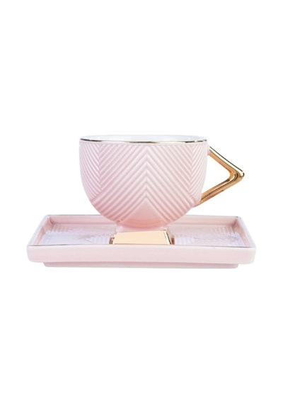 Karaca  Art Deco 2 Kişilik Kahve Fincan Takımı 80 ml Pembe
