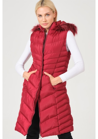Dewberry Bayan Yelek Z6725 Açık Bordo