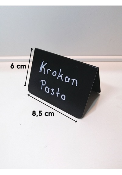 10 Ad Dekoratif Karatahta Etiket Seti 8,5x6 Cm Siyah Silinebilir
