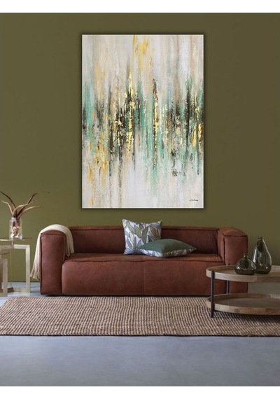 Yağlı Boya Tablo %100 El Yapımı 84cmx115cm Soyut Gold